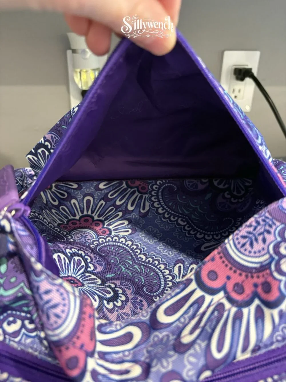 Vera Bradley Purple Medallion Paisley Grand Backpack in Lighten Up